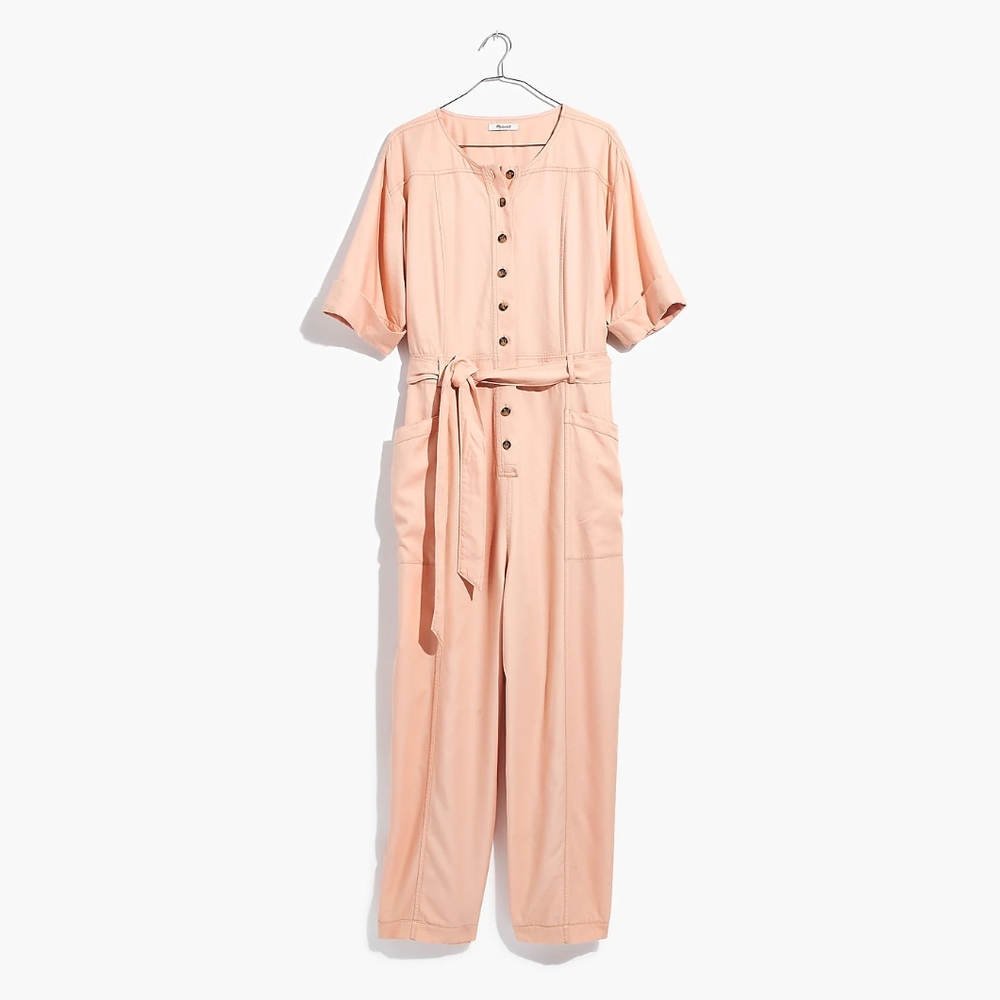 Madewell Top-Stitched Coverall Jumpsuit Size 4. Excellent condition pink